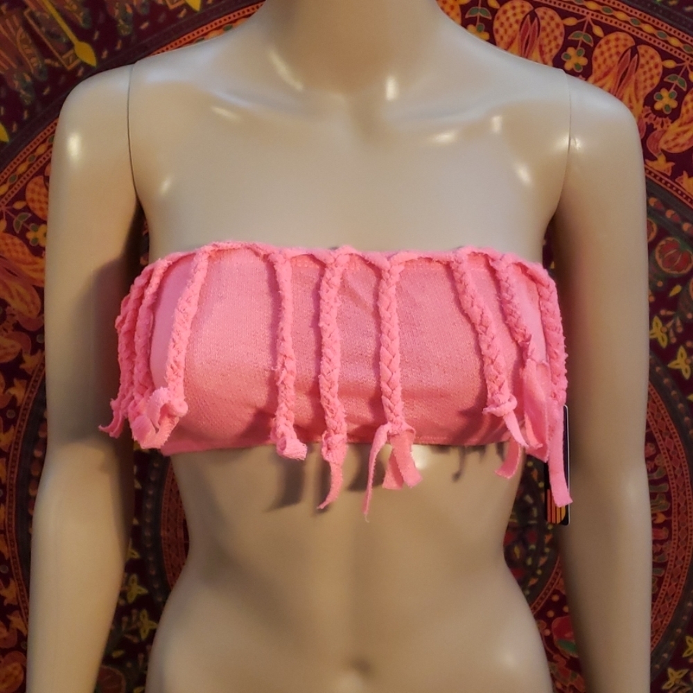 Ocean Drive fringe tube top size small